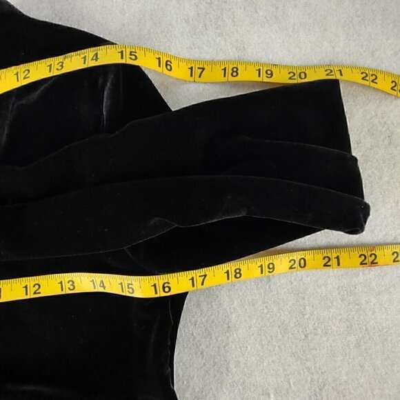 Amy's Closet Young Adult Black Gold Velvet Top, Faux Sweater Satin Dress Size 16 - Picture 8 of 10